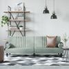 Sofa Bed with Armrests Light Gray Velvet