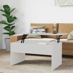 Coffee Table White 31.5"x19.9"x16.3" Engineered Wood