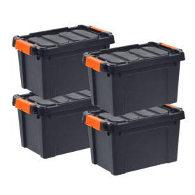 Heavy Duty Plastic Storage Bin with Durable Lid