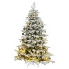 Artificial Hinged Christmas Tree 300 LEDs & Ball Set 82.7"