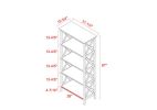 4 Tier Bookcases, 67'' Bookshelf with Sturdy Solid Frame, Shelves for Home and Office Organizer, Walnut