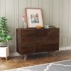 Solid Wood spray-painted drawer dresser bar,buffet tableware cabinet lockers buffet server console table lockers, retro round handle, applicable to th