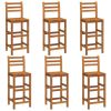 Bar Stools 6 pcs Solid Wood Acacia