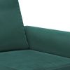 2 Piece Sofa Set with Cushions Dark Green Velvet