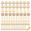 100 Piece Christmas Ball Set 1.2"/1.6"/2.4" Rose/Gold
