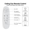 30 Inch Modern Floral Art Matte Black Indoor LED Flush Mount Small Ceiling Fan With Light and Remote Control