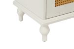 Rattan Storage Cabinet with Doors and Shelves, Rattan Sideboard and Buffet with Storage,and Adjustable Shelves, Free Standing Cabinet for Entryway, Li