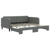 Daybed with Trundle Dark Gray 39.4"x74.8" Fabric