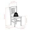 Shaye 5-Pc Dining Table with Slat Back Chairs; Walnut