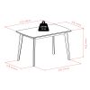 Shaye 5-Pc Dining Table with Slat Back Chairs; Walnut
