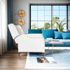 Modern Beige Fabric Recliner Sofa Living room Home Theater Single Reclining Armchair With Adjustable Back And Padded Cushion For Living room And Bedro