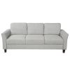 Living Room Furniture Loveseat Sofa and 3-seat sofa (Light Gray)