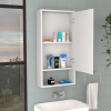 DEPOT E-SHOP Palermo Medicine Single Door Cabinet, Two Interior Shelves, One External Shelf, White