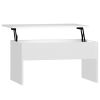 Coffee Table White 31.5"x19.9"x16.3" Engineered Wood