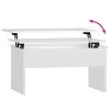 Coffee Table White 31.5"x19.9"x16.3" Engineered Wood