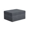 Living Room Bed Room Metal Frame with Dark Grey Upholstery Recliner Bed Ottoman
