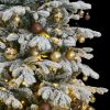 Artificial Hinged Christmas Tree 300 LEDs & Ball Set 82.7"