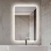 Bathroom Mirror with Led Lights Front and Backlit, Anti-Fog Lighted Vanity Mirrors for Wall Mounted, 3 Colors and 5 level Dimmable, Horizontal/Vertica