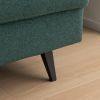 64" W Fabric Upholstered Love seat with metal Legs/High Resilience Sponge Couch for Living Room, Bedroom, Apartment ,Emerald