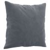 2-Seater Sofa with Throw Pillows Dark Gray 55.1" Velvet