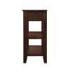 Console Sofa Table with 2 Storage Drawers and 2 Tiers Shelves, Mid-Century Style 42'' Solid Wood Buffet Sideboard for Living Room Furniture Kitchen Di
