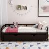 Extending Daybed with Trundle, Wooden Daybed with Trundle, Espresso