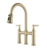 Bridge Kitchen Faucet with Pull-Down Sprayhead in Spot
