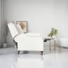 Modern Beige Fabric Recliner Sofa Living room Home Theater Single Reclining Armchair With Adjustable Back And Padded Cushion For Living room And Bedro