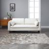 Pillowed Back Cushions and Rounded Arms, Durable Modern Upholstered Fabric Sofa for Home, Apartment, Dorm