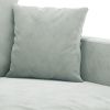 2 Piece Sofa Set with Cushions Light Gray Velvet