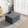 Living Room Bed Room Metal Frame with Dark Grey Upholstery Recliner Bed Ottoman