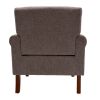 Cotton Accent Chair Mid-Century Modern Living Room Armchair with Nailhead Trim & Wood Legs Comfy Upholstered Single Sofa Chair for Lounge/Bedroom/Rece
