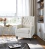 Modern Beige Fabric Recliner Sofa Living room Home Theater Single Reclining Armchair With Adjustable Back And Padded Cushion For Living room And Bedro