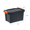 Heavy Duty Plastic Storage Bin with Durable Lid