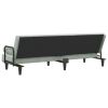 Sofa Bed with Armrests Light Gray Velvet
