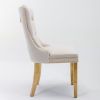 A&A Furniture,Nikki Collection Modern, High-end Tufted Solid Wood Contemporary Velvet Upholstered Dining Chair with Golden Stainless Steel Plating Leg