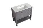 Bathroom Vanity With Soft Close Drawers and Gel Basin; 36x18