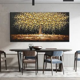 Hand Painted Oil Paintings Abstract Tree Flower Oil Paintings On Canvas Wall Art Decoration Modern Pictures  Living Room Hallway Luxurious Decorative (Style: 01, size: 100x150)