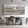 Hand Painted Oil Painting Large Abstract Mountain Painting Original Gold leaf Texture Landscape Painting Modern Minimalist Painting Living Room Hallwa