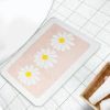 Bathroom Rug 20x32 inch Cute Daisy Bath Mat Soft Shaggy Bathroom Mats Non Slip Floor Carpet Microfiber Bath Mat Super Absorbent Machine Washable/Dry,B
