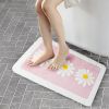 Bathroom Rug Cute Daisy Bath Mat Soft Shaggy Bathroom Mats Non Slip Floor Carpet Microfiber Bath Mat Super Absorbent Machine Washable/Dry,Bathroom Car