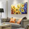 Hand Painted Oil Painting Original Sunflower Landscape Oil Painting on Canvas Large Wall Art Abstract Flower Minimalist Art Yellow Floral Painting Liv