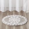 Bathroom Accessories Medallion Cotton Tufted Bath Rug