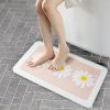 Bathroom Rug 20x32 inch Cute Daisy Bath Mat Soft Shaggy Bathroom Mats Non Slip Floor Carpet Microfiber Bath Mat Super Absorbent Machine Washable/Dry,B