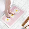 Bathroom Rug Cute Daisy Bath Mat Soft Shaggy Bathroom Mats Non Slip Floor Carpet Microfiber Bath Mat Super Absorbent Machine Washable/Dry,Bathroom Car