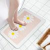 Bathroom Rug 20x32 inch Cute Daisy Bath Mat Soft Shaggy Bathroom Mats Non Slip Floor Carpet Microfiber Bath Mat Super Absorbent Machine Washable/Dry,B